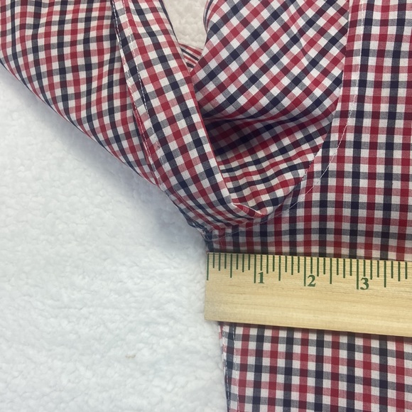 H & M Long Sleeve Business Casual Shirt Size Medium Red/Black Plaid - Picture 9 of 14